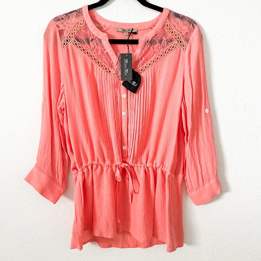 Miss Me Waist Cinch Blouse NWT Size Small